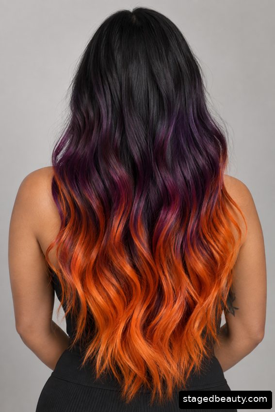 Black and orange hairstyle example 18