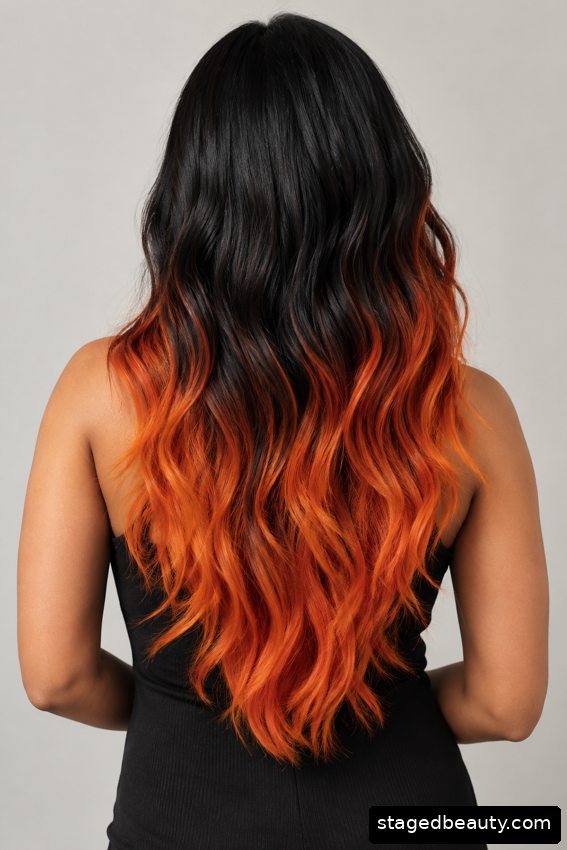 Black and orange hairstyle example 2