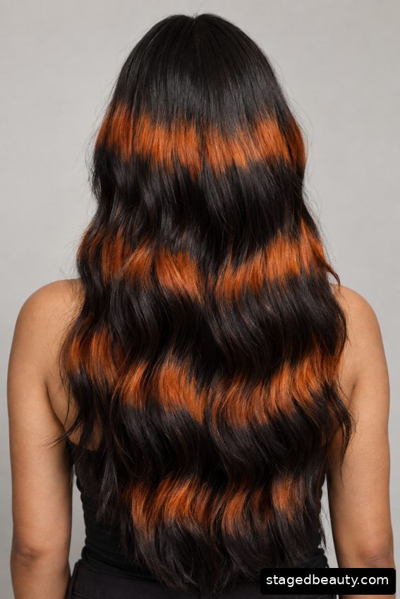 Black and orange hairstyle example 3