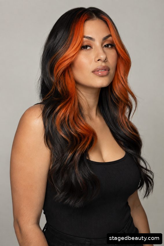 Black and orange hairstyle example 4
