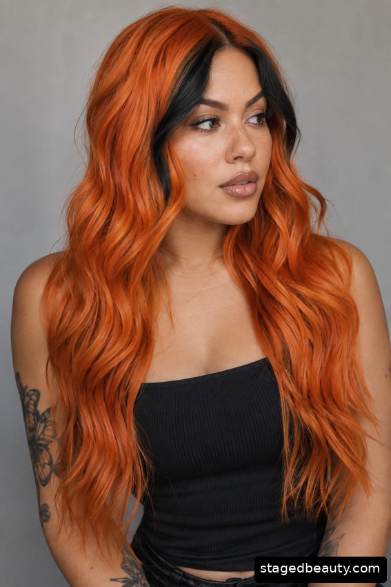 Black and orange hairstyle example 5