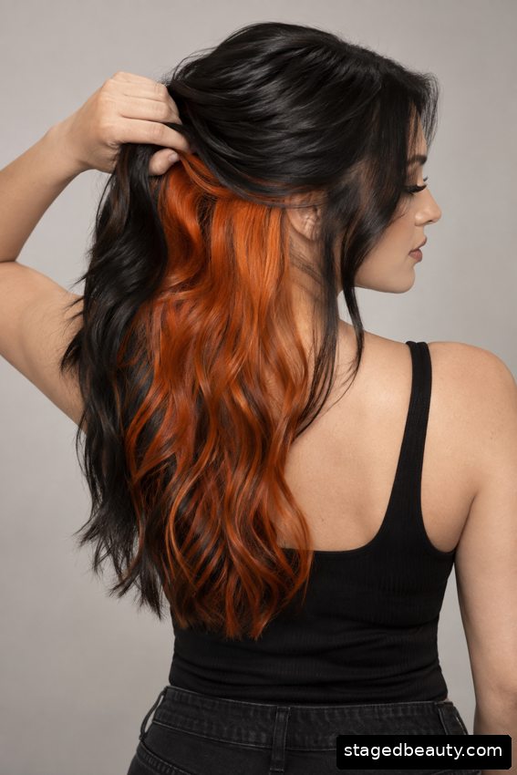 Black and orange hairstyle example 8
